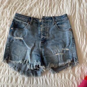Free people crvy Jean shorts size 26 high rise